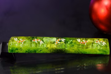 Green Koi Spacebar, Koi Fish Resin OEM SA Profile Key Cap, koi fish keycap, For cherry MX keyboard, Custom spacebar, Gift ideas