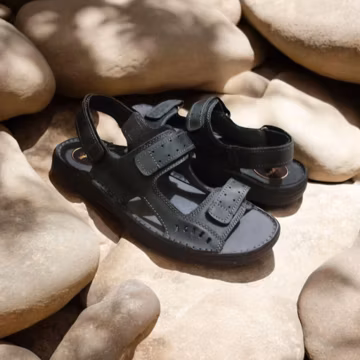Men's Handmade Leather Sandals – Comfortable Open-Toe Summer Shoes – Durable Outdoor Walking Sandals