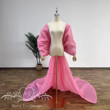 Bohemia Wedding Shoulder Cape Shawl,Organza Wedding Large Bow with Long Train,Wedding Cover Up,Arm Bridal Wraps,Custom Colors Shawl Wraps