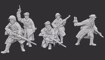 WWII Infantry Polish Rifleman (5 models) Various Scales Historical Wargaming