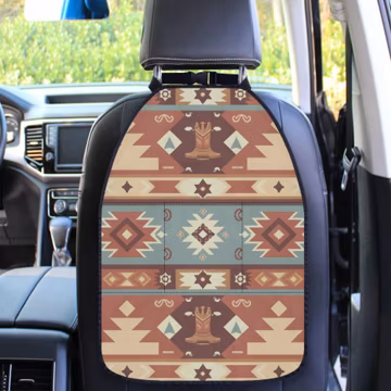 Western Aztec Back Seat Cover: Boho Tribal Car Protector