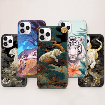 White Tiger Phone Case Big Cats Lovers For iPhone 17 ProMax 16 E 15 Pro 14 13 Mini 12 11 X Pixel 10ProXL 9 Pro 8A Cover Cases