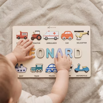 Personalized Name Puzzle — Grandparent Gift for New Baby from Grandma and Grandpa