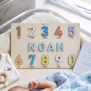 Personalized Toddler Name Puzzle — Custom Wooden Learning Toy for Kids Age 1 to 4