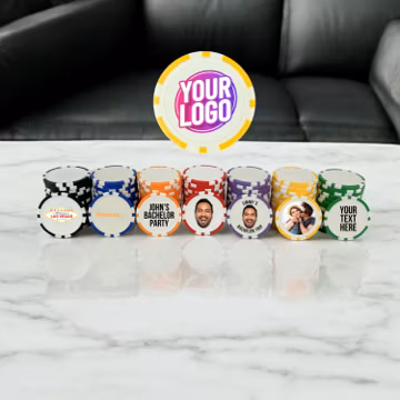 Custom Poker Chip, Custom Printed Poker Chip, Personalized Poker Chip, Bachelor Party Gift, Custom Golf Ball Marker, Custom Image Poker Chip