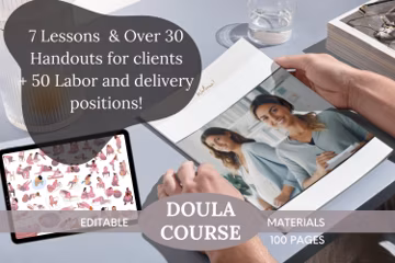 Doula Toolkit: Childbirth Educator Resources, Labor Position Illustrations (Digital Download)