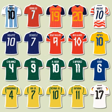 2026 World Cup Jersey Stickers