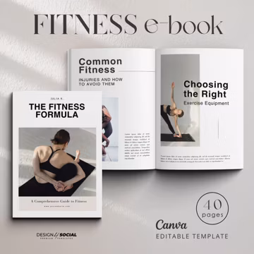 Fitness Ebook Template | Personal Training Workout | Nutrition Coach | Fitness Planner