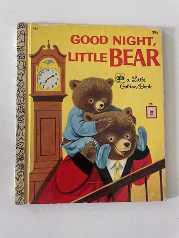 vintage "Good Night, Little Bear" Little Golden Book. Patricia M. Scarry. 1971.