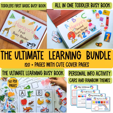 My First Busy Book bundle, personalized busy book, Pre K Curriculum, Learning Binder, Montessori Materials, Digital Download