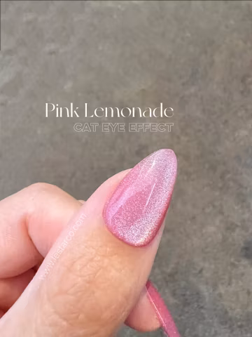 Pink Lemonade Cat Eye Silver Shimmer | Long Lasting Brush on UV Gel Polish