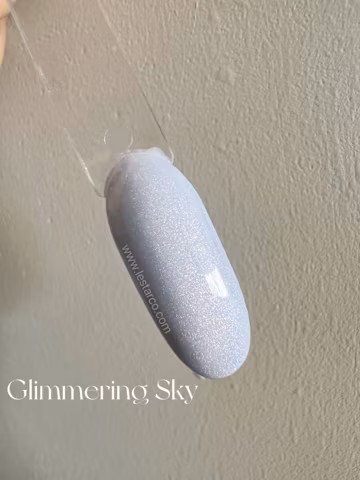 Glimmering Sky Light Blue Silver Glitter | Long Lasting Brush on UV Gel Polish