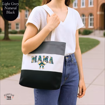 Floral mama tote bag, floral mama, floral tote, floral tote bag, mama bag, mama tote bag, mama gift, retro mama, gift for mama new mama gift