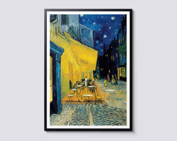 Café terrace at night, vincent van gogh impressionist print, urban starlit café wall art, perfect decor gift