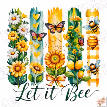 Let it Bee Positivity PNG Sublimation Design Spring png Summer png Digital Download, Cute Graphics, Glass Jar Design, Tshirt Design, DTF