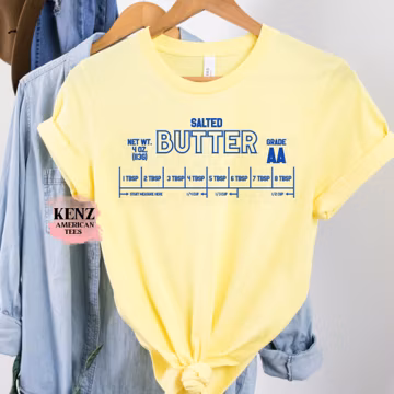 Butter Shirt, Funny Baking Shirt, Salted Butter Tshirt, Baker Gift, Butter Lover Shirt, Foodie Gift, Stick of Butter Shirt, Meme Shirt Retro