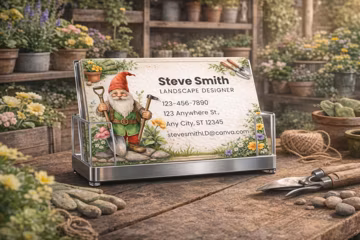 Gnome Spring Business Card Custom Digital Download