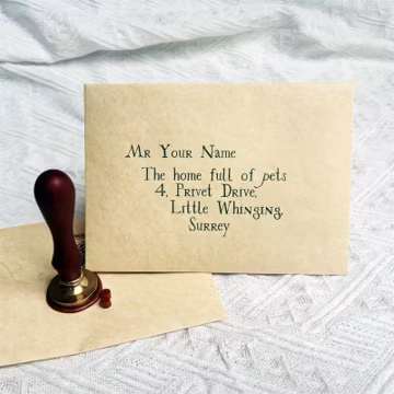 Personalized Wizard School Acceptance Letter Set: Wax Seal, Custom Name