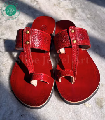 Handmade Leather Kolhapuri Sandals for Women, Premium Summer Slip On flats, Toe Ring Sandals, Everyday Ethnic Footwear, Gifts For Girlfriend