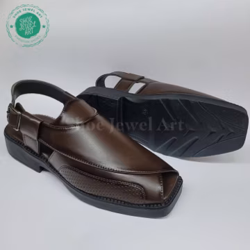 Handcrafted Vegan Leather Peshawari Sandals: Ethnic Wedding Shoes