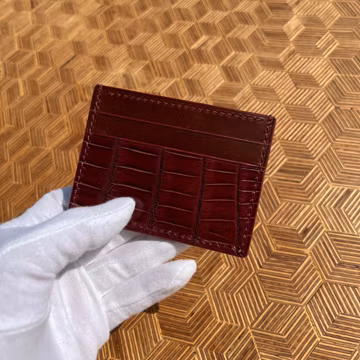 Handmade Alligator Leather Cardholder | Minimalist Buttero Wallet