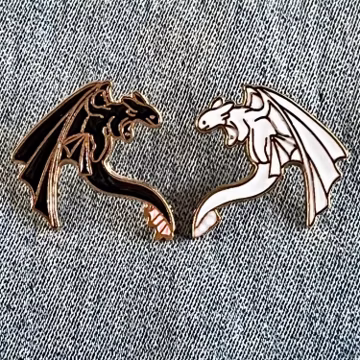 How to Train your Dragon Luna & Toothless Enamel Pin Cute Pins Button Lapel pins Kawaii Jacket Hat Bag Patch Cute Gift Bag night fury dragon
