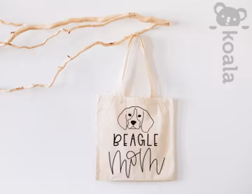 Beagle Mom Tote Bag, Mom Tote Bag, Beagle Mom Tote Bag for Dog Mom, Beagle Tote Bag, Beagle Lover Tote Bag, Pet Lover Gift,Mom Birthday Gift