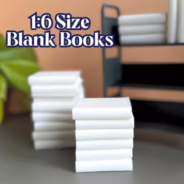 1:6 Scale Miniature Blank Books, 3D Printed, Dollhouse Library, DIY Book Nook & Craft Projects LISTING A