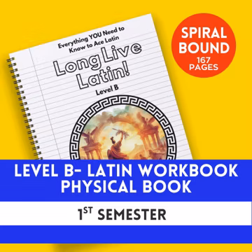PRINTED Level B Latin Workbook For Homeschool Teaching Resource For Henle Latin Help Student Supplement Classical School
