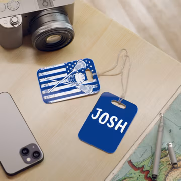 Personalized Lacrosse Luggage Tag, Custom personalized backpack, sport name tag , Custom sports bag tag, cool kids sports name tag