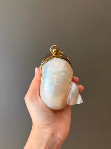 Natural Mother of Pearl Seashell Mini Clutch | Sculptural Shell Evening Bag | Gold Frame Crossbody Purse | Bridal & Resort Statement Bag