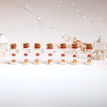 Pokemon Christmas Gift for Him: Personalized Message in a Bottle