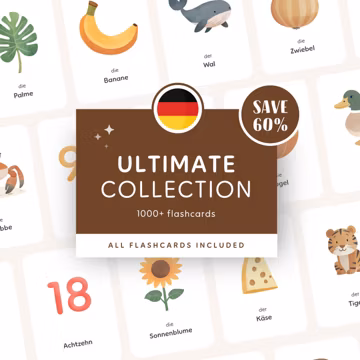 ULTIMATE COLLECTION • German • 1000+ Printable Flashcards • Three-Part Montessori Cards • Nomenclature