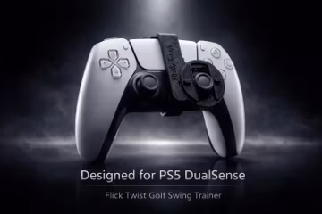 Flick Twist - PS5 Golf Swing Trainer | Flick Twist Analog Stick Guide | 3D Printed Controller Clip Straight Shots & Putts | Golf Assistant