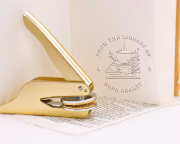 Personalized Book Embosser/Custom Book Embosser/From The Library Of Book Embosser/Library Embosser/Ex libris Embosser Stamp/Book Lover Gifts