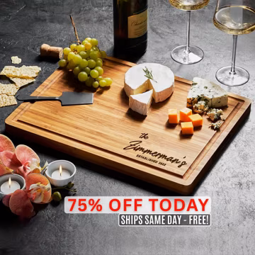 Personalized Bamboo Cutting Board, Engraved Wedding Charcuterie Board, Custom Christmas Gift, Gift for Her, Family Gift, Gifts for Parents