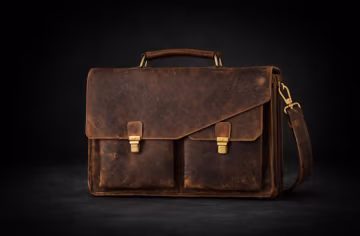 Full-Grain Leather Messenger Bag for Men, Vintage Laptop Briefcase, Handmade Satchel with Front Pockets, Work Bag, Gift for Him, Laptop bag