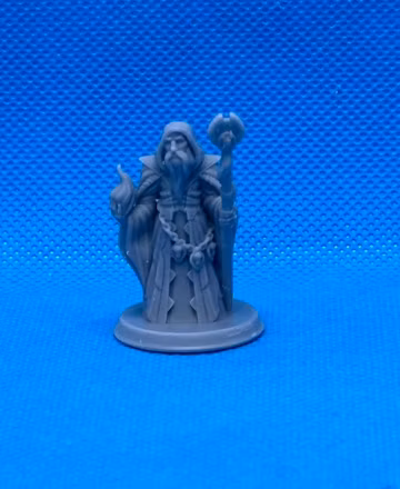 Old Sorcerer, 28mm miniature, Dungeons and Dragons, EC3D