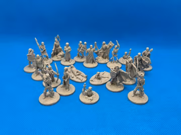 21 Skeleton Army Miniatures – PLA Plastic, 28mm RPG Set