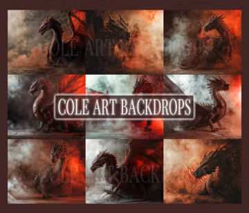 Mother Dragons Set Digital Backdrops, Maternity Backdrops, Studio Backdrops, Digital Backgrounds