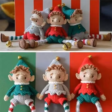 Christmas Elf Doll Crochet Pattern,Holiday Decor, Festive Handmade, Cute Elf Pattern, DIY Crochet, Christmas Gift,Crochet Toy,Seasonal Decor
