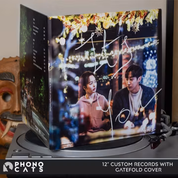 Custom Vinyl Record Pair: Gatefold Album with Bespoke Mixtape - A Gift to Remember
