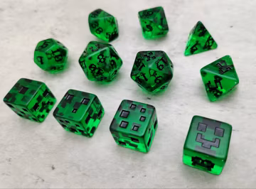 Pixel Dice Set (11pcs) | D&D Dice | DND