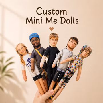 Custom Mini Me Doll with Poseable Body – Custom Talking Dolls,gifts for friends,Christmas gifts,custom ugly dolls,custom photo plush toys