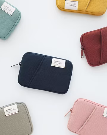 Cotton Pocket Wallet | Mini Card Holder, Small Pocket Pouch, Coin Purse - Made in Korea