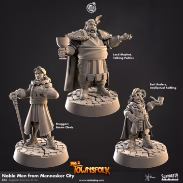 Noble Men from Mennesker City | CastnPlay | RPG Boardgames | Fantasy | Tabletop RPG