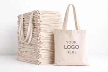 Logo Canvas Tote Bags – Personalized Reusable Cotton Bags for Business Events & Promotions