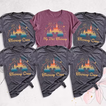 Custom Disney Family Birthday Crew Shirt Disney Birthday Trip Shirts Birthday Squad Disneyland Tshirt, Disney Castle Birthday Group Shirt