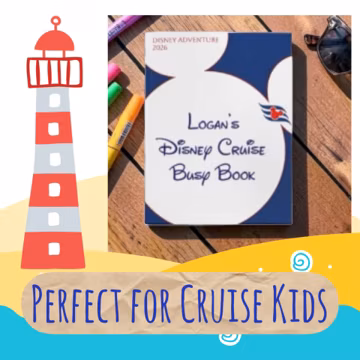 Disney Cruise Activity Book for Kids, Personalised Travel Busy Book, Cruise Activity Pack, Kids Holiday Games, Cruise Book