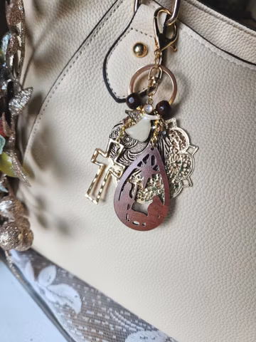 Christmas Nativity Bag Charm | Purse Keychain | Handbag Clip | Religious Holiday Charm